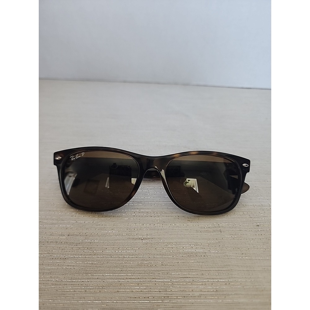 RAY BAN RB2132 902/57 55[]18 145 3P TORTOISE B15 POLARIZED WAYFARER SUNGLASSES